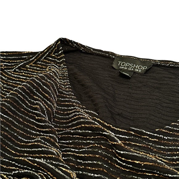 Topshop Stripe Glitter Cutout Dress - Picture 8 of 10